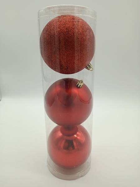 Bombka plastikowa - 10 cm (3 szt.)