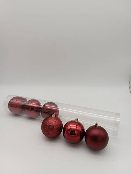 Bombka plastikowa - 8 cm (6 szt.)