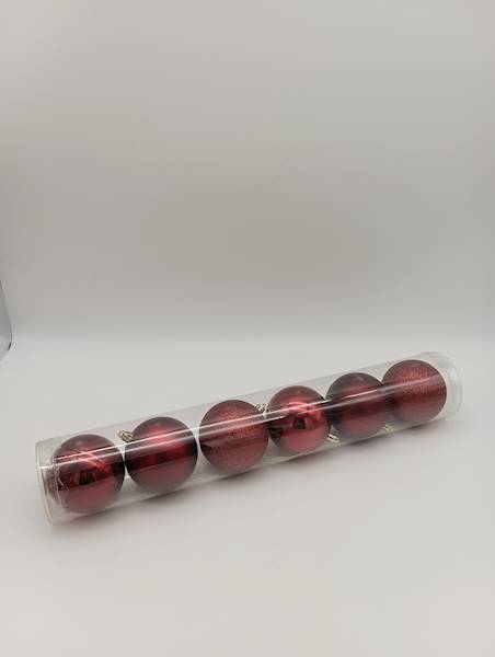 Bombka plastikowa - 8 cm (6 szt.)