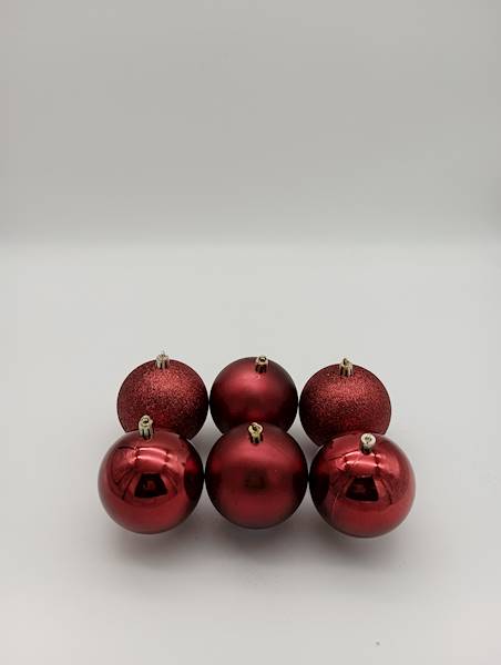 Bombka plastikowa - 8 cm (6 szt.)