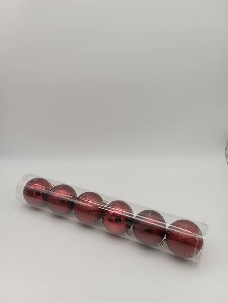 Bombka plastikowa - 8 cm (6 szt.)
