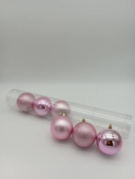 Bombka plastikowa - 8 cm (6 szt.)