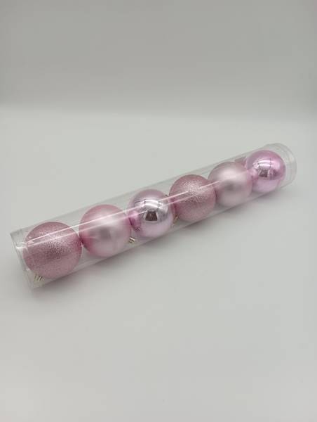 Bombka plastikowa - 8 cm (6 szt.)