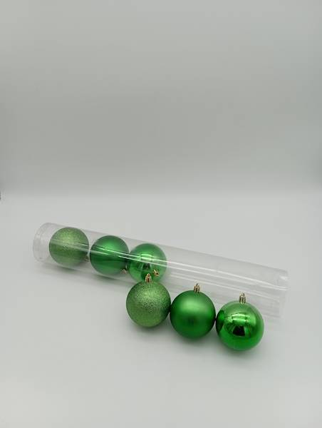 Bombka plastikowa - 8 cm (6 szt.)