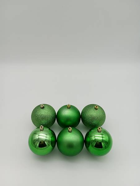 Bombka plastikowa - 8 cm (6 szt.)