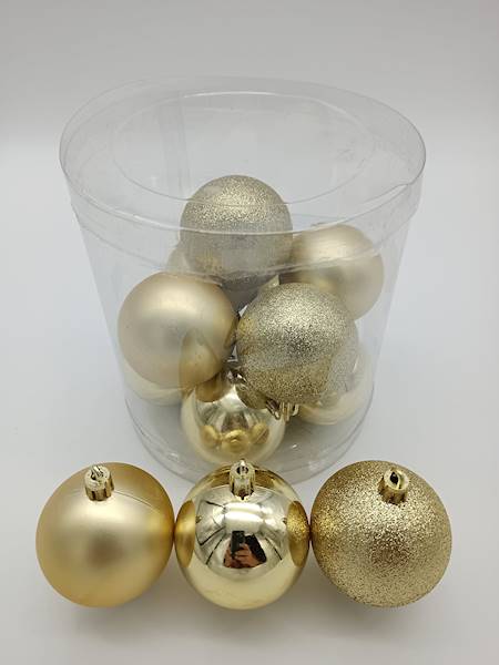 Bombka plastikowa - 6 cm (12 szt.)