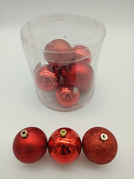 Bombka plastikowa - 6 cm (12 szt.)