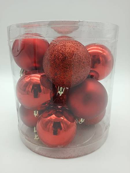 Bombka plastikowa - 6 cm (12 szt.)