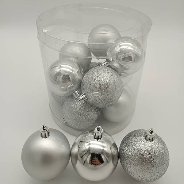 Bombka plastikowa 6 cm (12 szt.)