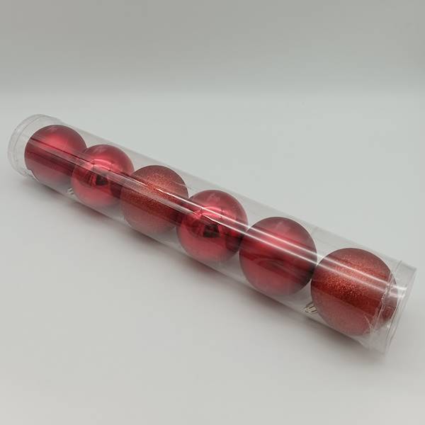 Bombka plastikowa - 8 cm (6 szt.)