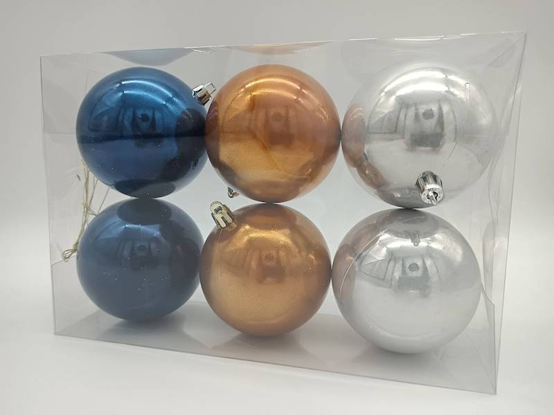 Bombka plastikowa - 8 cm (6 szt.)