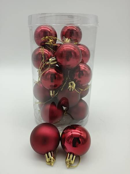 Bombka plastikowa - 4 cm (20 szt.)
