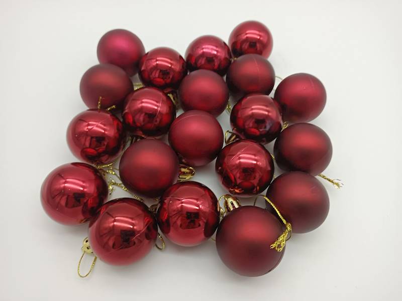Bombka plastikowa - 4 cm (20 szt.)