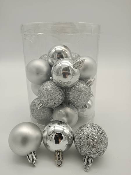 Bombka plastikowa - 4 cm (20 szt.)
