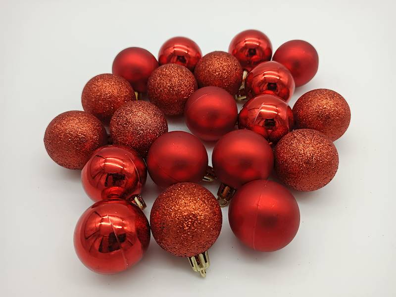 Bombka plastikowa - 4 cm (20 szt.)
