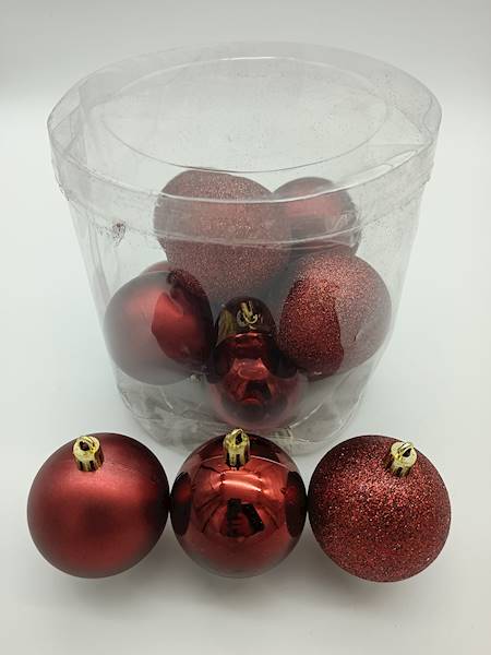 Bombka plastikowa - 6 cm (12 szt.)
