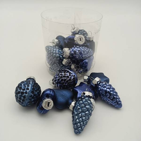 Bombka szklana mix kształtów - 3,5cm