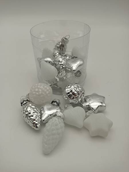Bombka szklana mix kształtów - 3,5cm