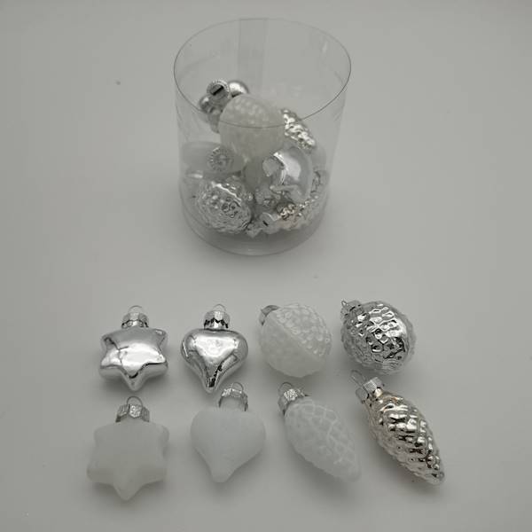 Bombka szklana mix kształtów - 3,5cm