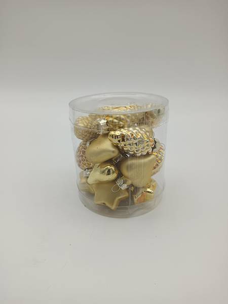Bombka szklana mix kształtów - 3,5cm