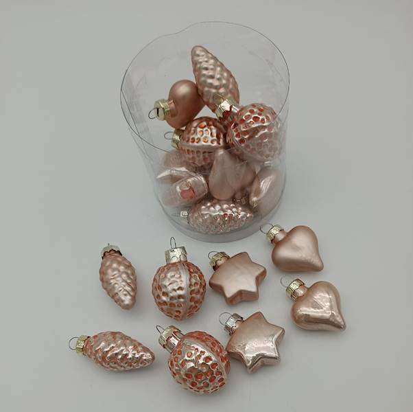 Bombka szklana mix kształtów - 3,5cm
