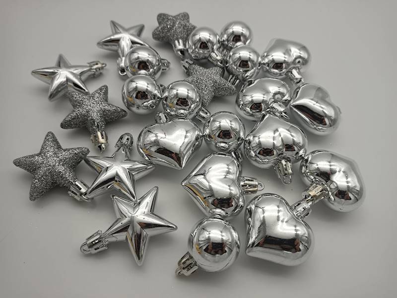 Zestaw bombek plastikowych - 3 / 7,5 cm (24 szt.)
