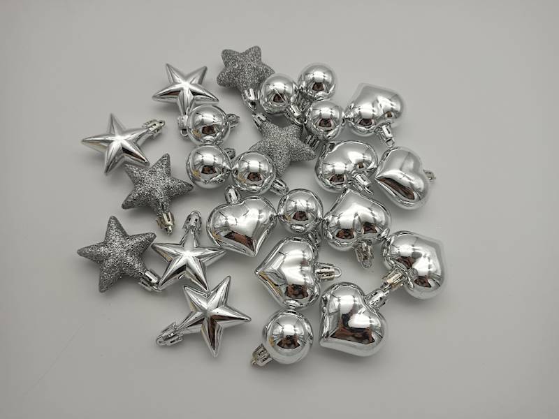 Zestaw bombek plastikowych - 3 / 7,5 cm (24 szt.)