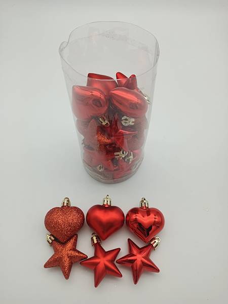 Zestaw bombek plastikowych - 3 / 7,5 cm (24 szt.)