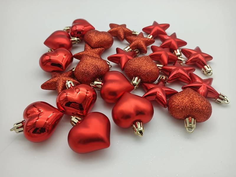 Zestaw bombek plastikowych - 3 / 7,5 cm (24 szt.)