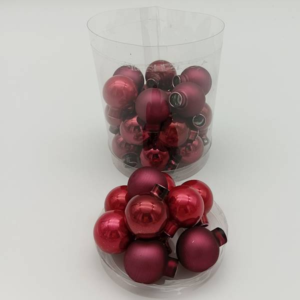 Bombka szklana, florystyczna - 2,5cm (30 szt.)