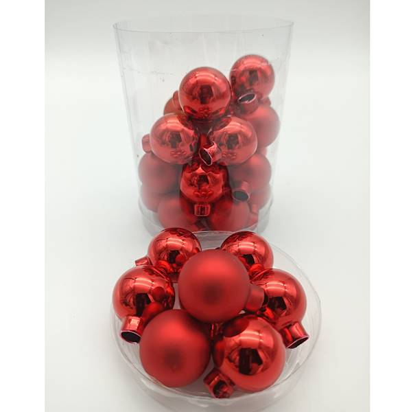 Bombka szklana, florystyczna - 2,5cm (30 szt.)