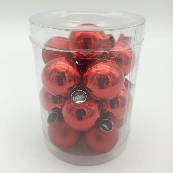 Bombka szklana,  - 3 cm (15 szt.)