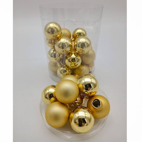 Bombka szklana, florystyczna - 2,5cm (30 szt.)