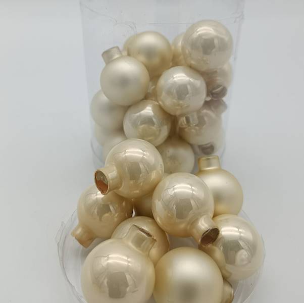 Bombka szklana, florystyczna - 2,5cm (30 szt.)