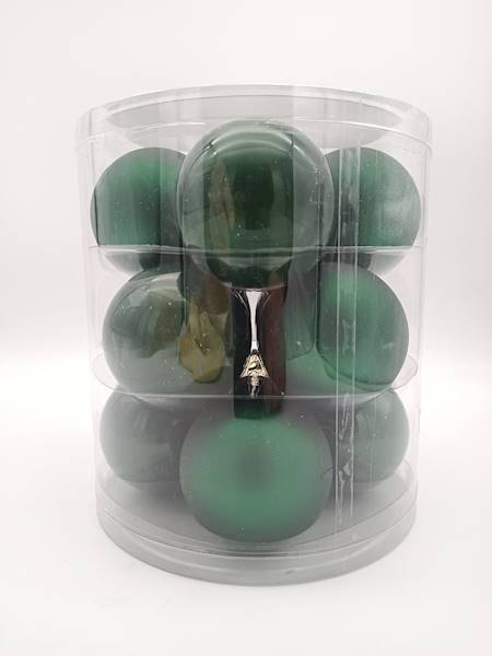 Bombka szklana, z zawieszką - 8 cm (12 szt.)
