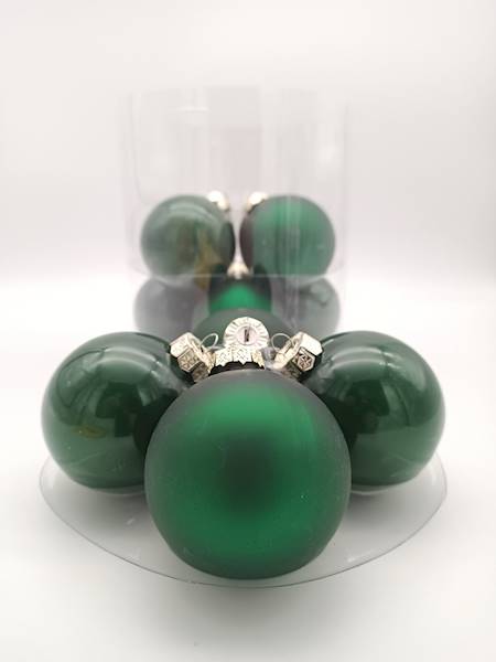 Bombka szklana, z zawieszką - 8 cm (12 szt.)