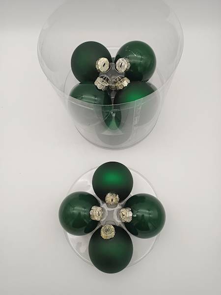 Bombka szklana, z zawieszką - 8 cm (12 szt.)