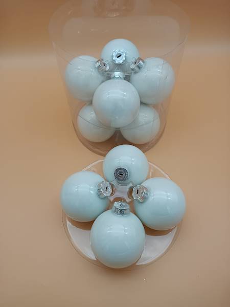 Bombka szklana, z zawieszką - 8 cm (12 szt.)