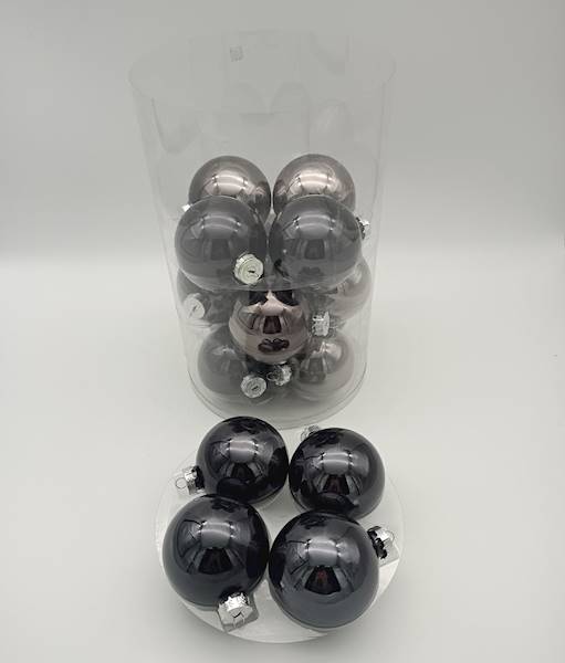 Bombka szklana, z zawieszką - 6 cm (30 szt.)