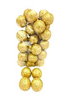 Kule styropianowe, brokatowane - 4 cm (36 szt.)