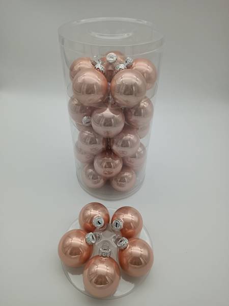 Bombka szklana, z zawieszką - 6 cm (30 szt.)