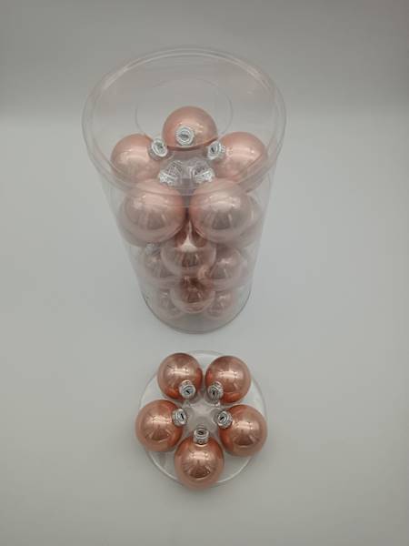 Bombka szklana, z zawieszką - 6 cm (30 szt.)