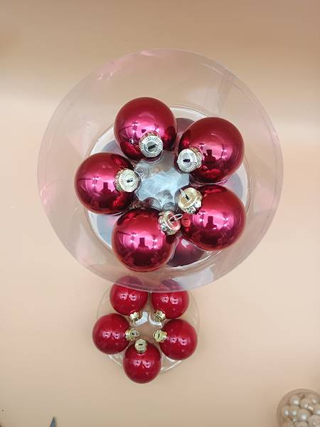 Bombka szklana, z zawieszką - 6 cm (30 szt.)