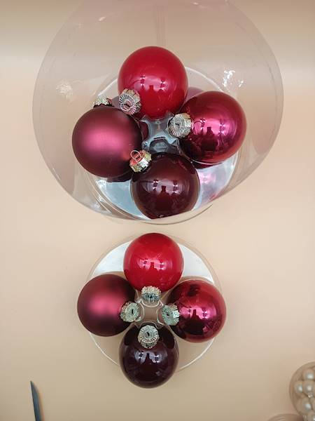 Bombka szklana, z zawieszką - 8 cm (12 szt.)