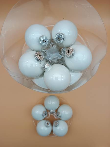 Bombka szklana, z zawieszką - 6 cm (30 szt.)