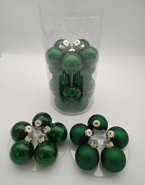 Bombka szklana, z zawieszką - 6 cm (30 szt.)