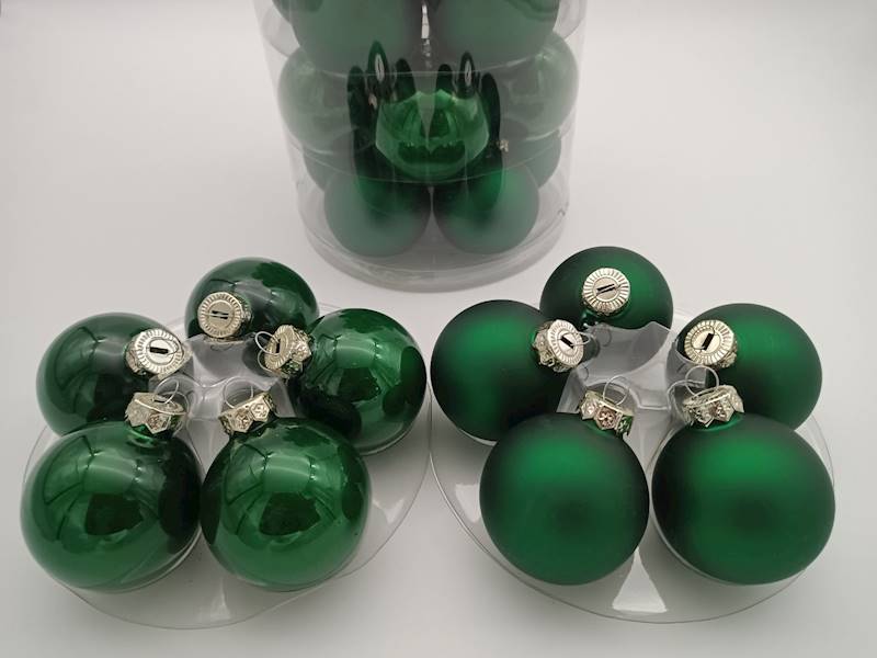 Bombka szklana, z zawieszką - 6 cm (30 szt.)