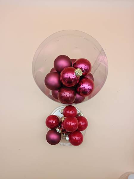 Bombka szklana, z zawieszką - 4 cm (30 szt.)