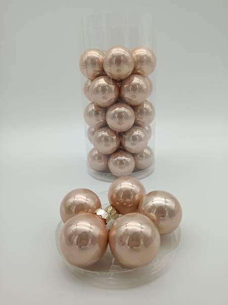 Bombka szklana, z zawieszką - 4 cm (30 szt.)