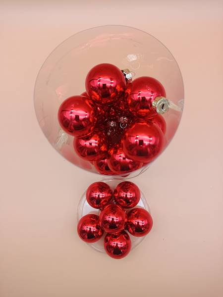 Bombka szklana, z zawieszką - 4 cm (30 szt.)